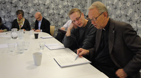 Deltagare på Lär känna Förändringens fyra rum i Skara (klicka för större bild)