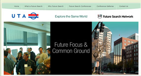 UTAs webbplats om sina Future Search-konferenser, detalj